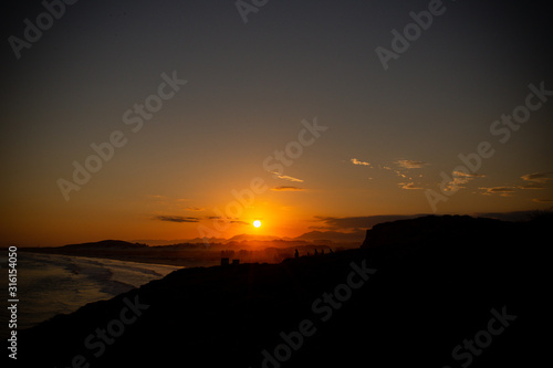 sunset in the mountains