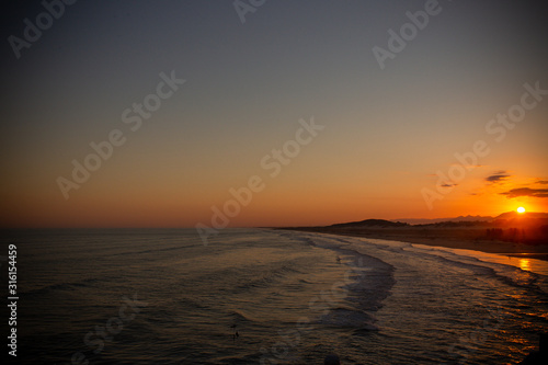 sunset on the beach