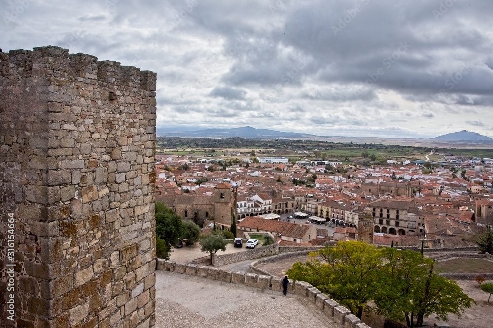 View of Trujillo city from the castle