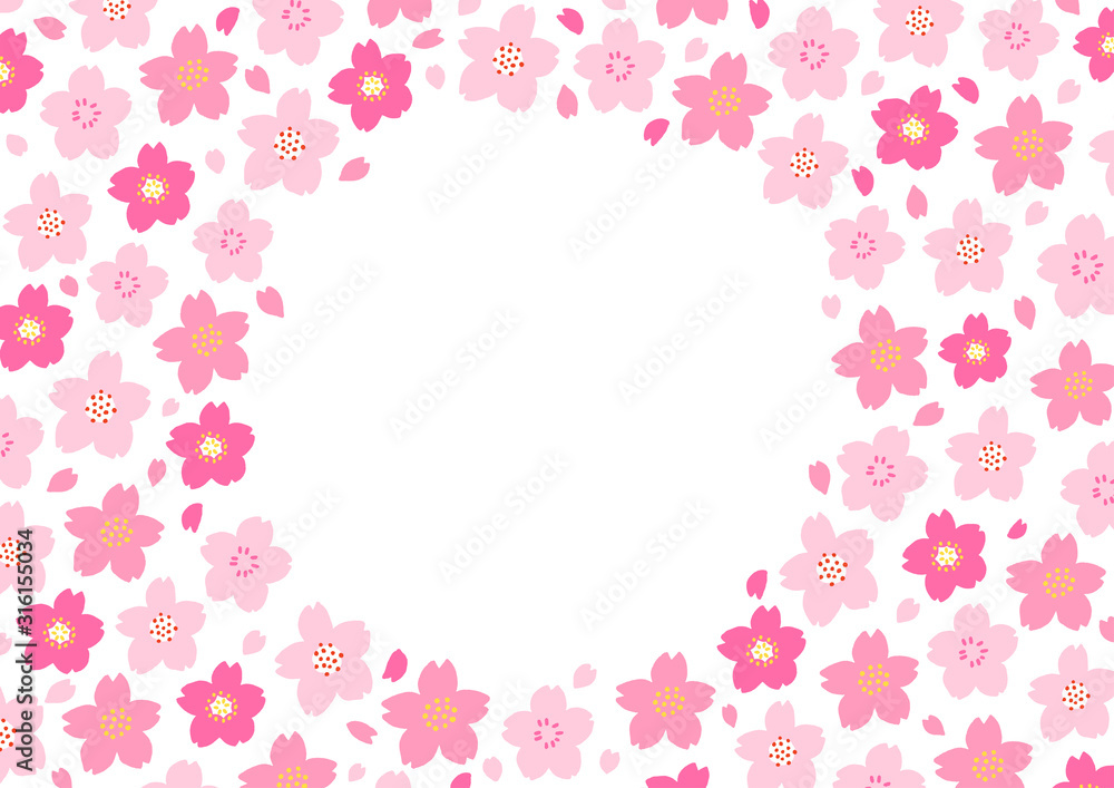 桜の花　フレーム