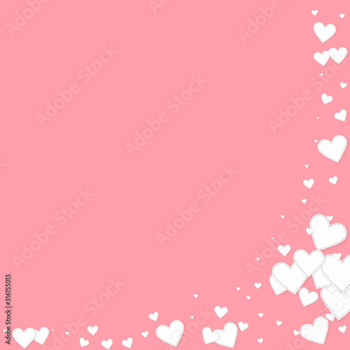 White heart love confettis. Valentine's day corner © Begin Again
