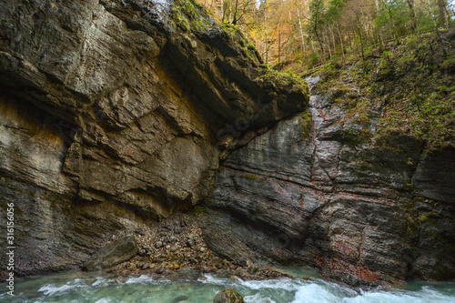 Partnachklamm in Garmisch-Partenkirchen, a canyon in germany photo