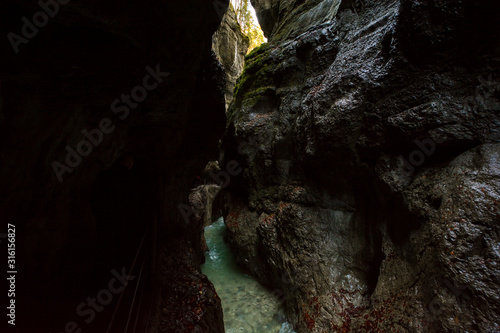 Partnachklamm in Garmisch-Partenkirchen, a canyon in germany