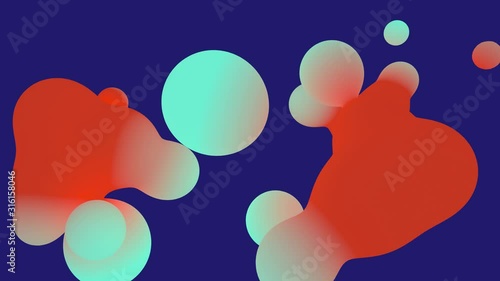 Abstract liquid shape colored lush lava and aqua menthe on whit backgrounds. Fluid design. Isolated gradient waves . New Abstraction grade From Composition. 3d rendering