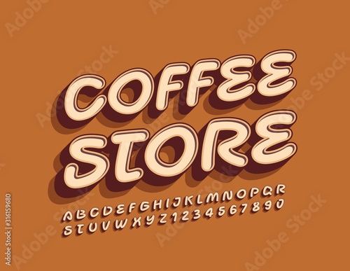 abc, alphabet, banner, breakfast, business, cacao, cafe, cafeteria, caffeine, cappuccino, character, coffee, concept, decoration, design, drink, emblem, espresso, font, fresh, graphic, handwriting, ha