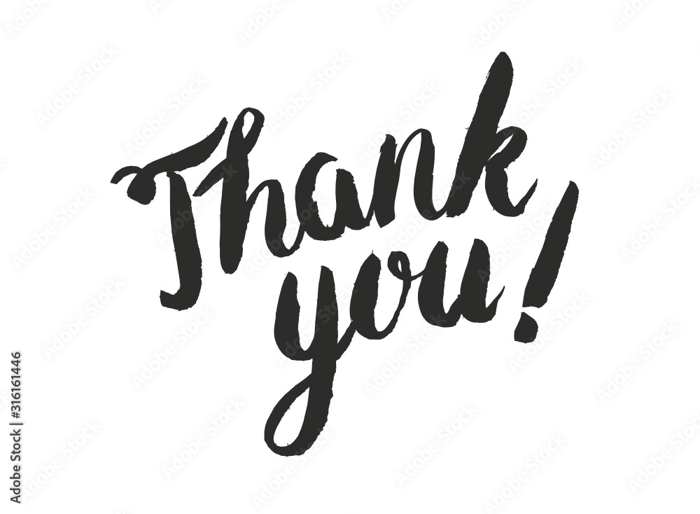 THANK YOU Handwriting, Vector Illustration THANK YOU Handwriting, Vector Illustration