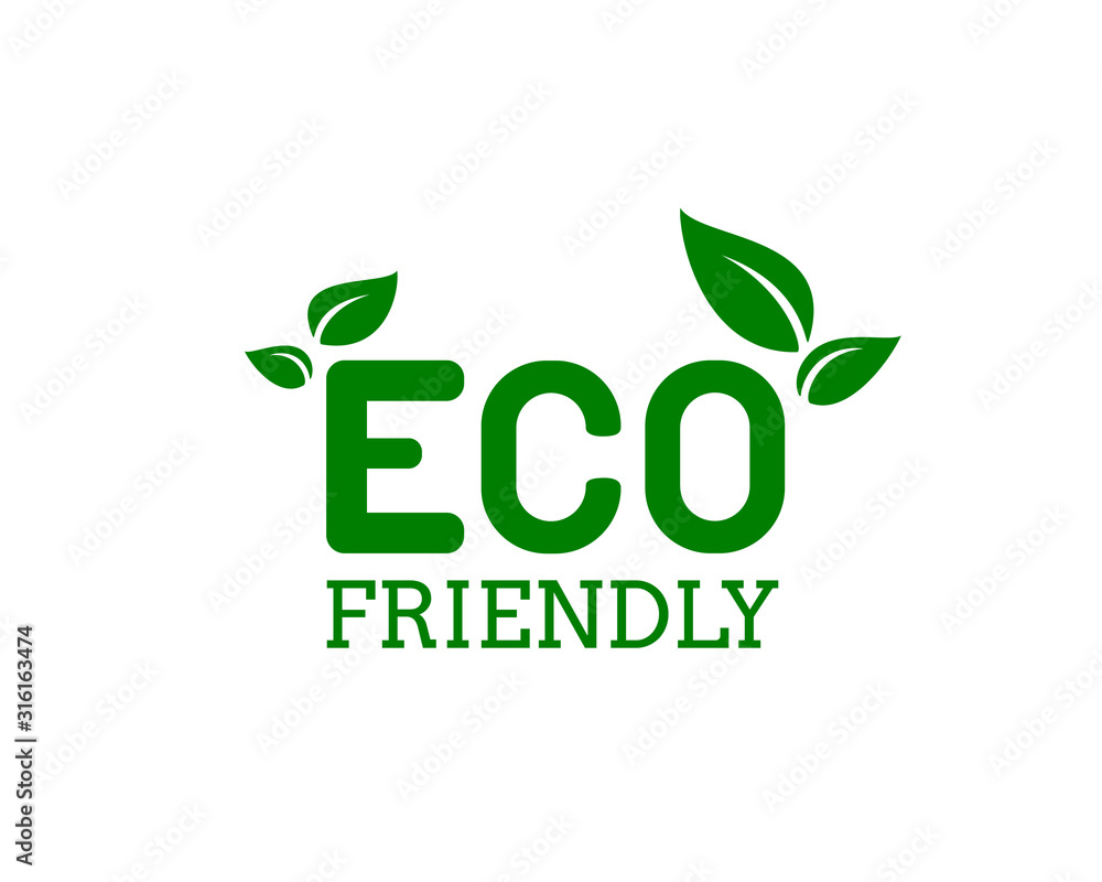 ECO green organic leaf of a tree, icon on a white background. ECO green organic leaf of a tree, icon on a white background.