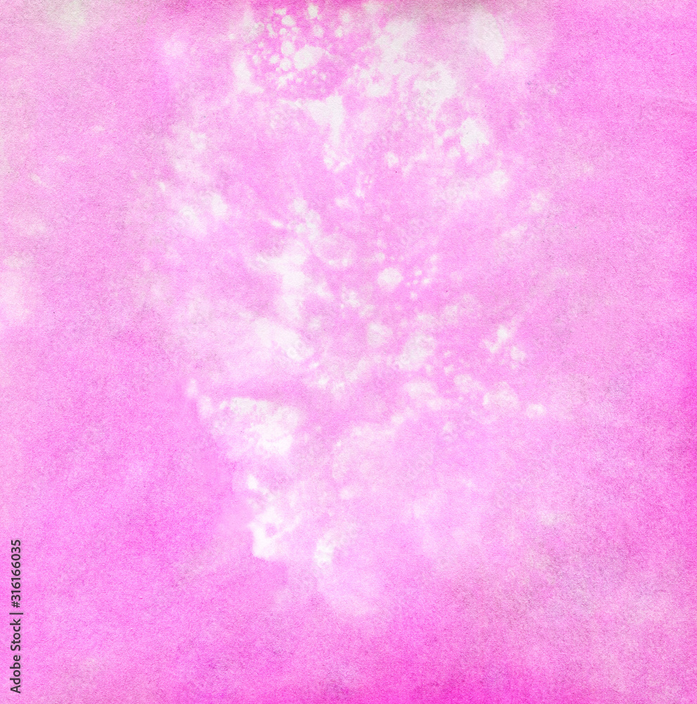  Abstract hand made background. Watercolor texture. Pink lake effect. Concept fог background, fabric, wallpaper and other printed products. 