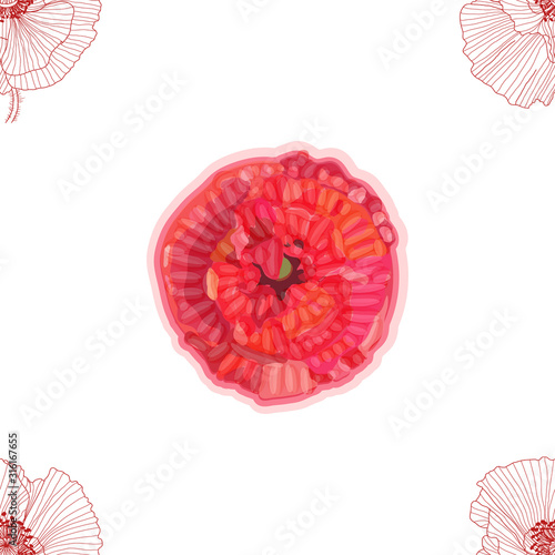 Floral seamless pattern. Poppies background. Floral seamless texture with flowers.