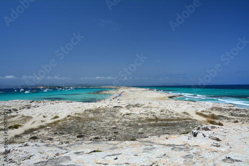 Playa de Ses Illetes on Formentera island.