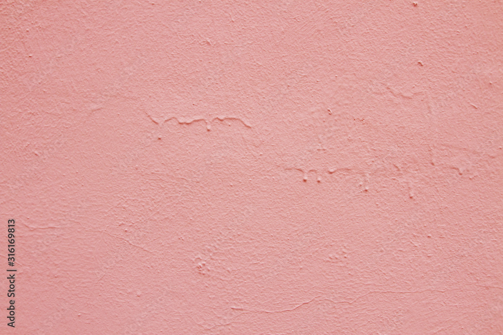 Pink texture of leaked paint on the plaster. Pink texture of leaked paint on the plaster.