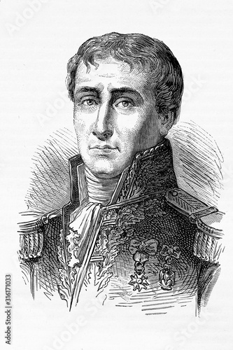 François, Marquis de Chasseloup-Laubat, French general and military engineer. 1754-1833. Antique illustration. 1890.
