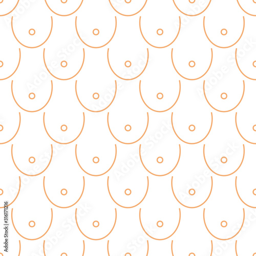 Seamless fun pattern with Boobs
