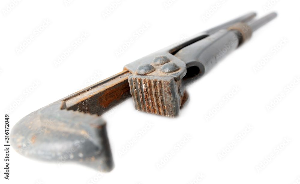 Adjustable wrench isolated on a white Adjustable wrench isolated on a white