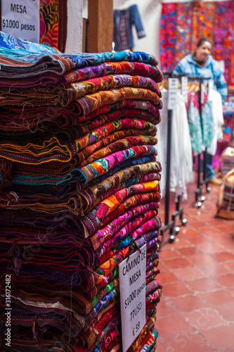 Textiles in a Mexican shop © Viktor