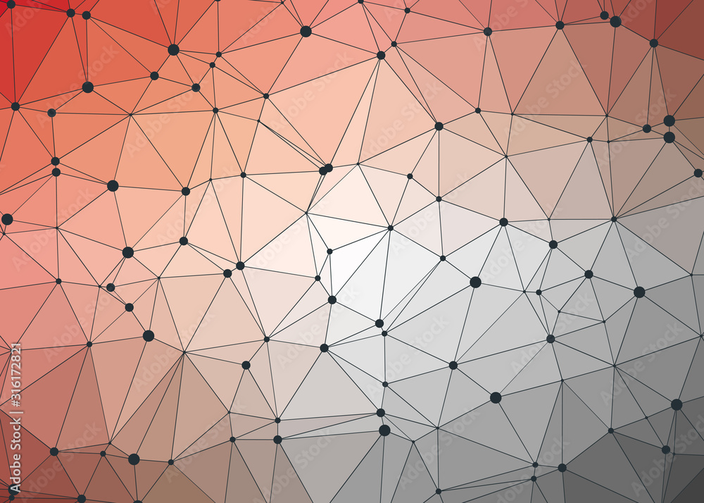 Obraz premium Abstract Low Polygon gradient Generative Art background illustration