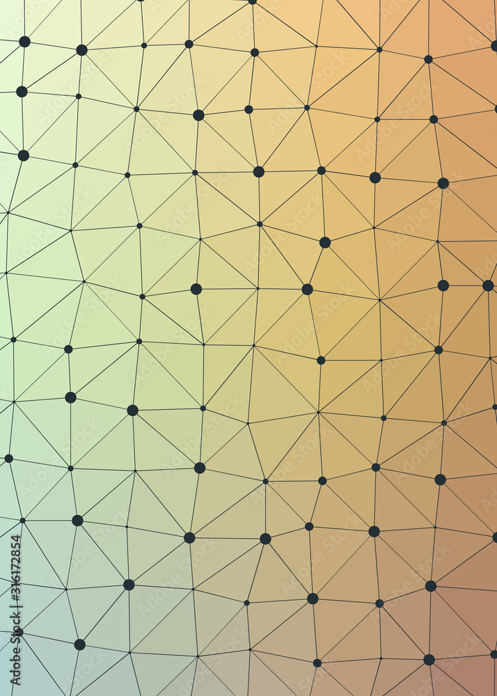 Obraz premium Abstract Low Polygon gradient Generative Art background illustration