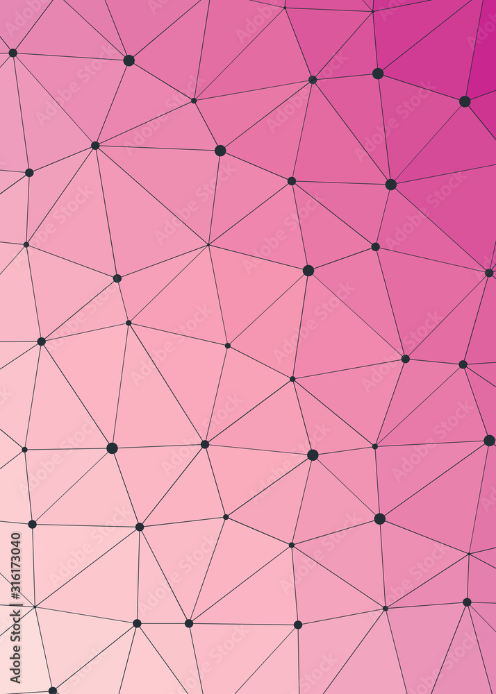 Fototapeta premium Abstract Low Polygon gradient Generative Art background illustration