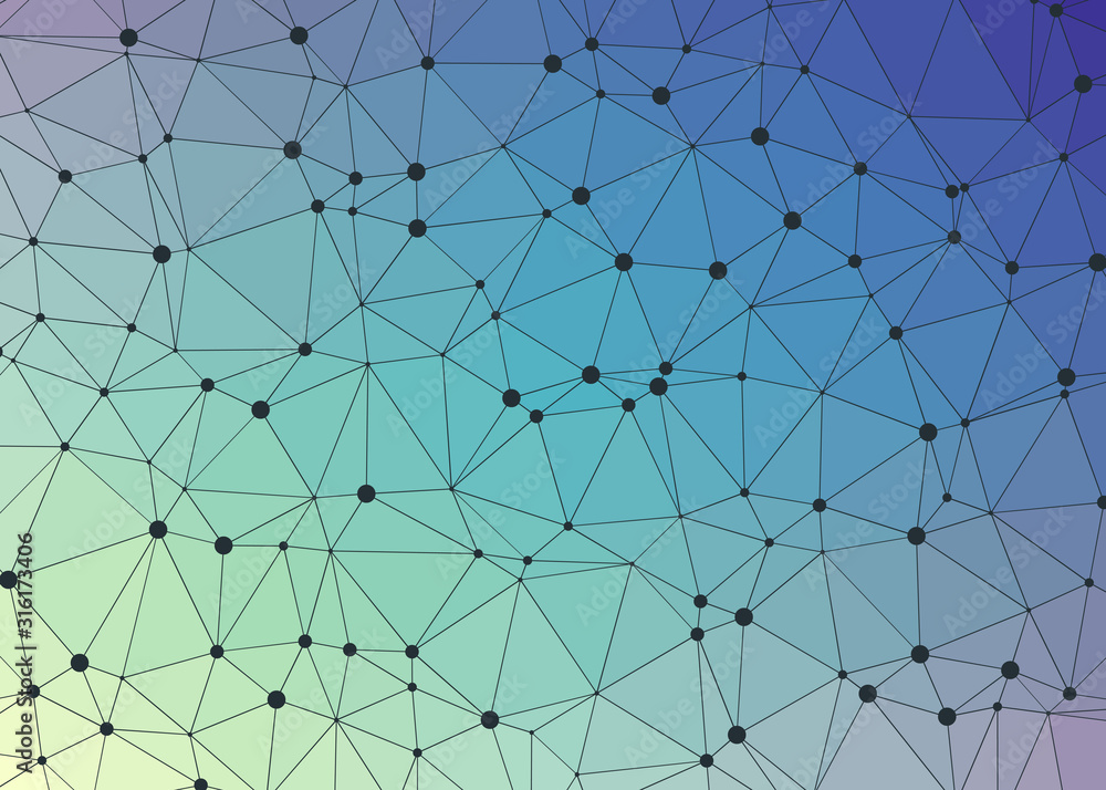 Obraz premium Abstract Low Polygon gradient Generative Art background illustration