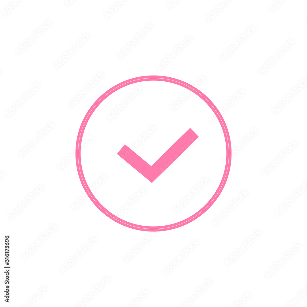 Tick,check mark flat vector icon isolated on a white background. Tick,check mark flat vector icon isolated on a white background.