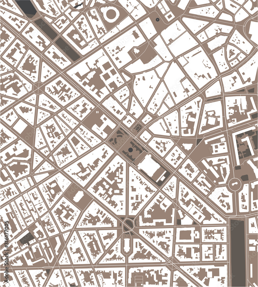 map of the city of Lille, Nord, Hauts-de-France, France