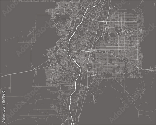 map of the city of Albuquerque, USA