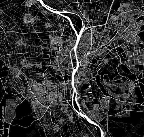 map of the city of Cairo, Giza, Egypt
