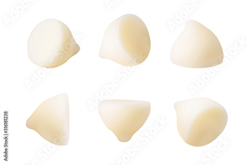 Obraz na plátně white chocolate piece isolated on white background