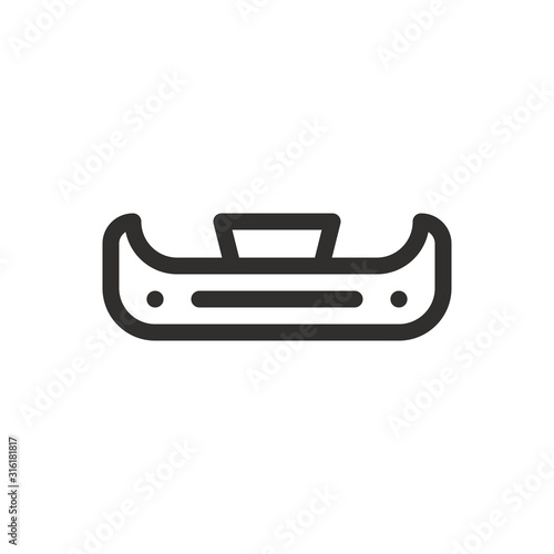 Car bumper isolated vector icon