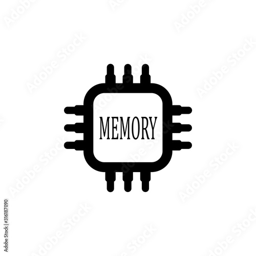 Memory black icon - vector illustration eps ten
