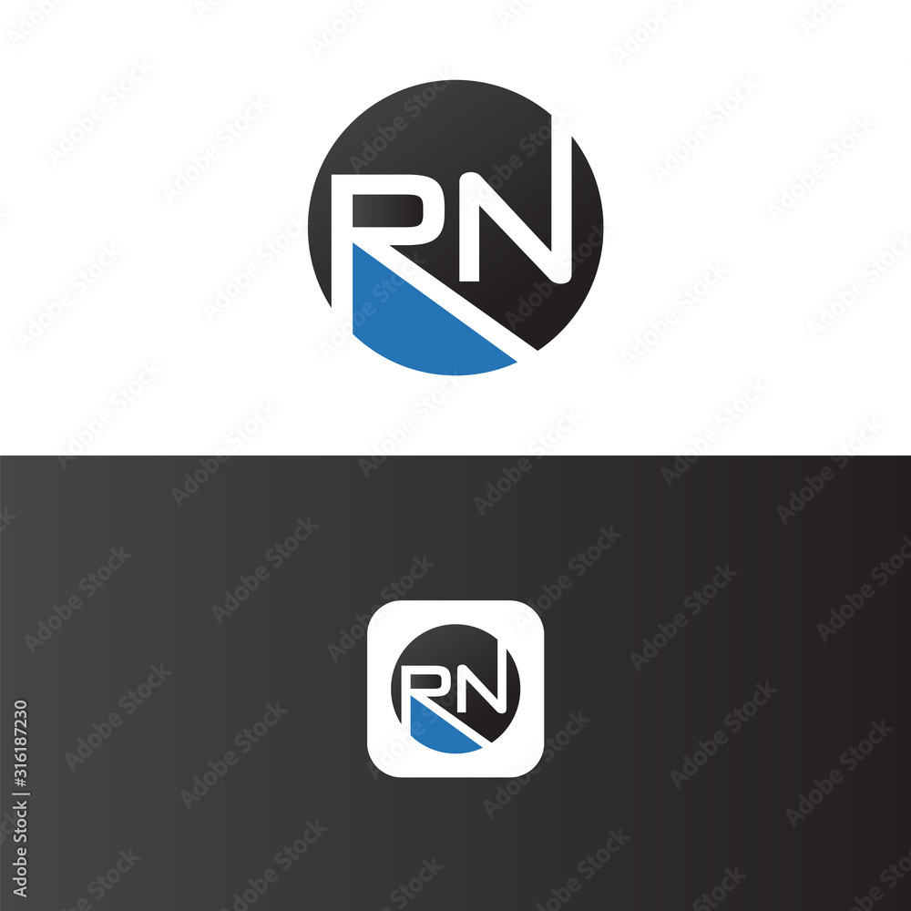 RN Letter Logo Design Template Vector RN Letter Logo Design Template Vector