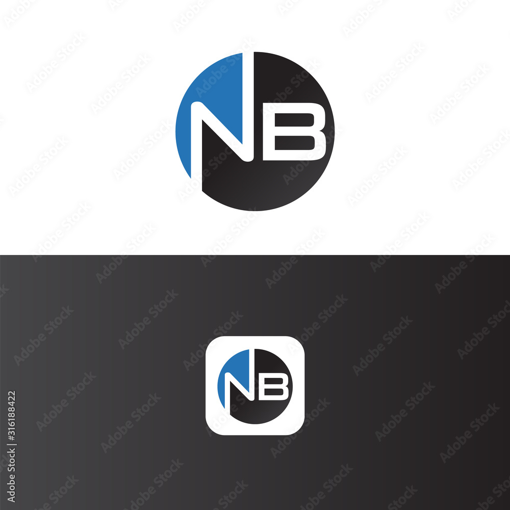 NB Letter Logo Design Template Vector NB Letter Logo Design Template Vector