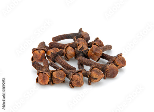 dry clove isolate on white background