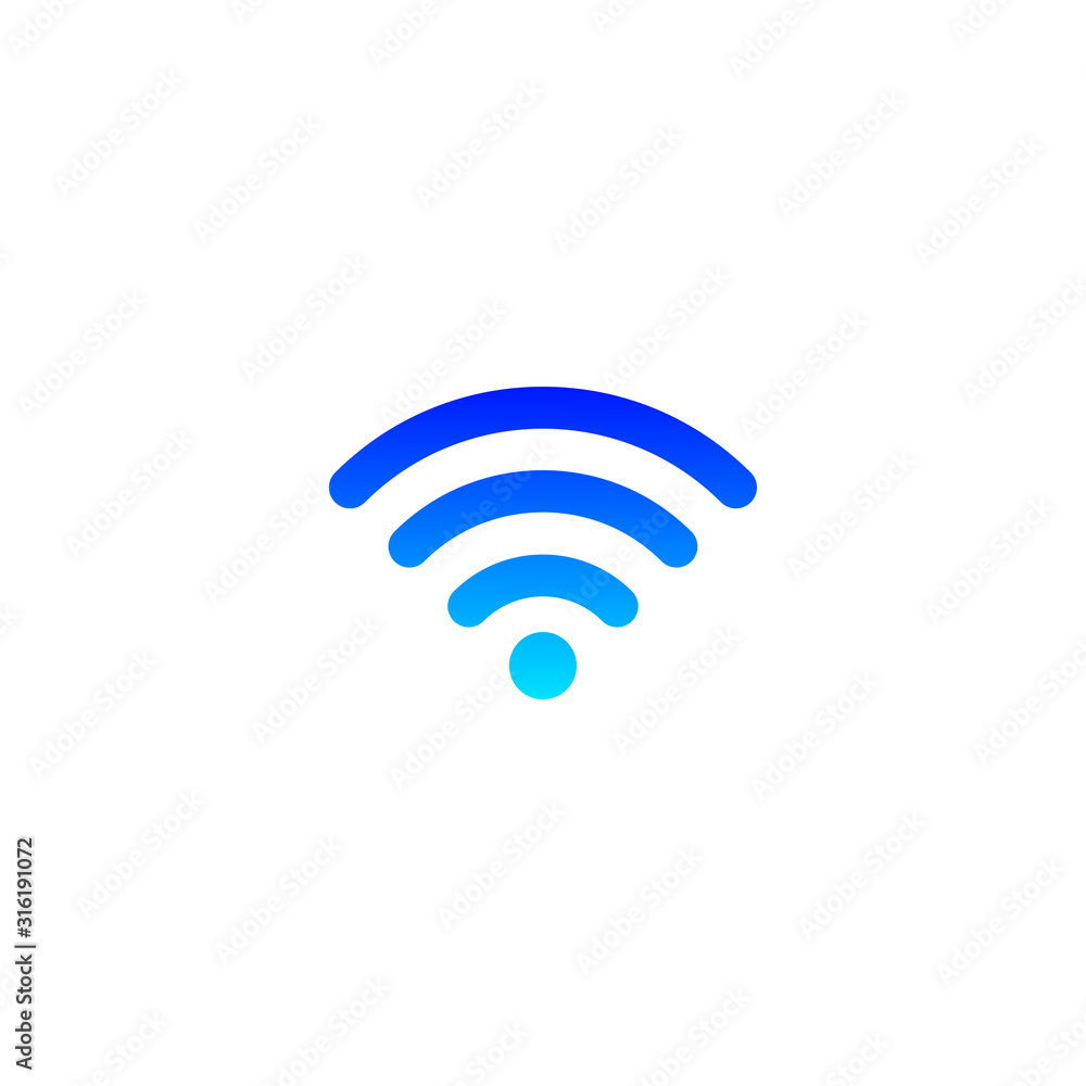 Wi-fi flat vector icon isolated on a white background for web and mobile.Wireless icon. Wi-fi flat vector icon isolated on a white background for web and mobile.Wireless icon.