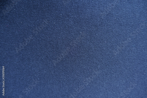 Simple dark blue jersey fabric from above