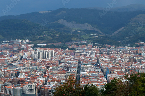 View of Bilbao from a hill