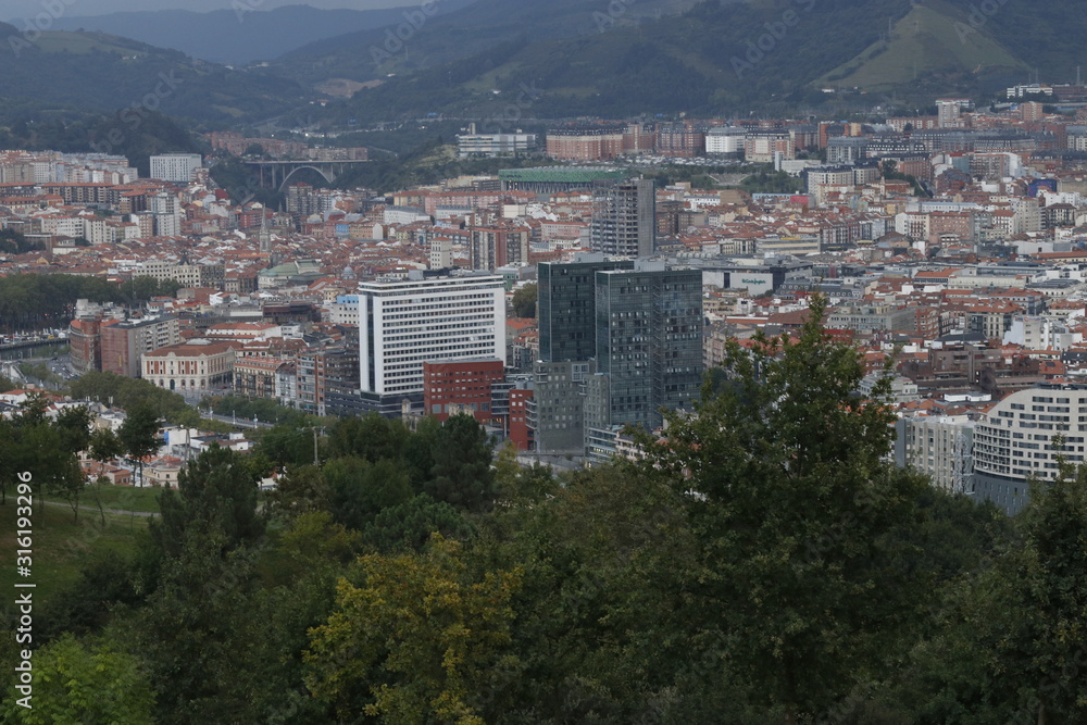 View of Bilbao from a hill