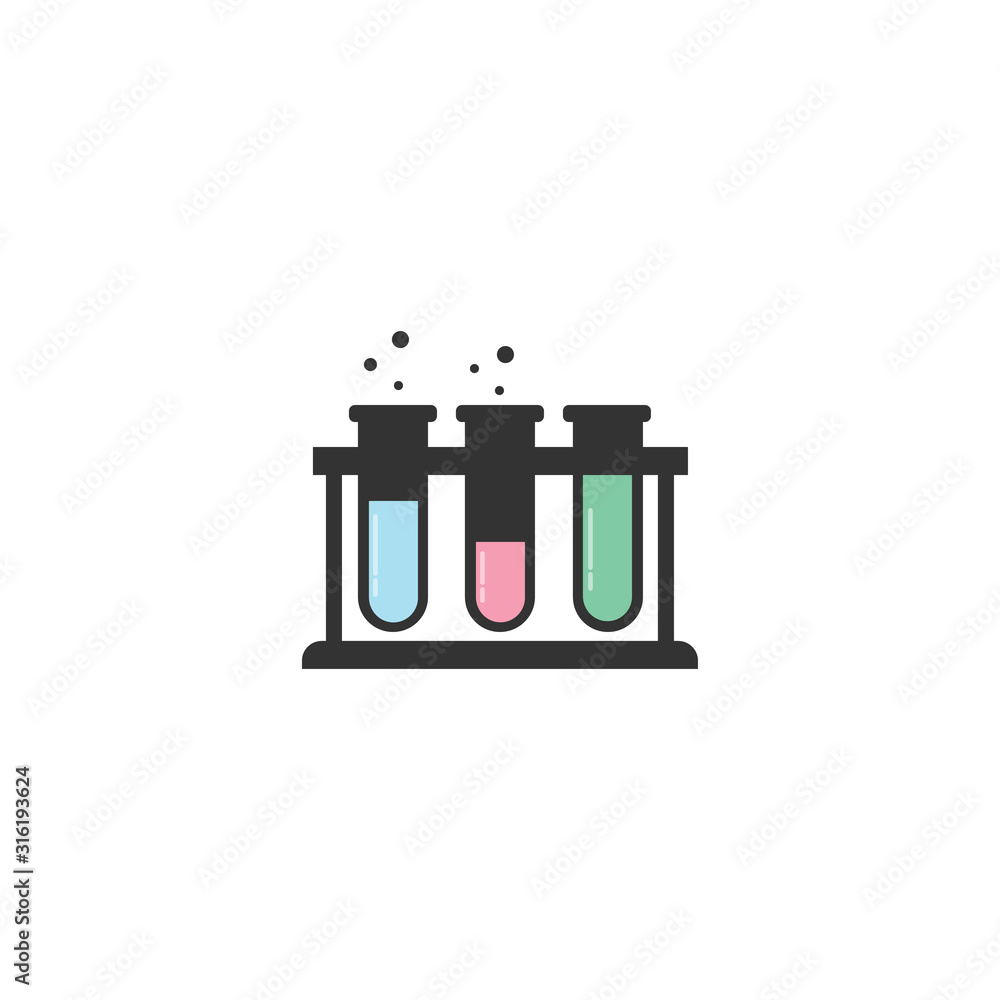 Laboratory equipment flat vector icon isolated on a white background. Laboratory equipment flat vector icon isolated on a white background.