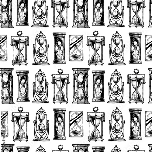 Seamless pattern with different hourglass