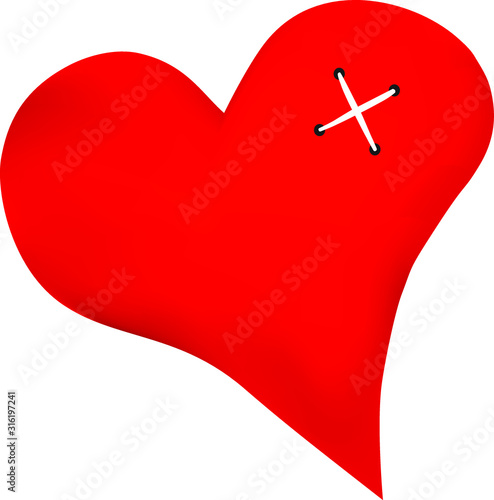 Stitched  heart