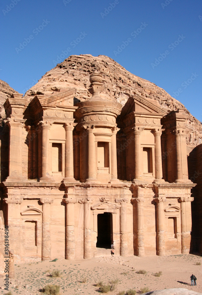 The Monastry, great holy monument digged in the stone, Petra, Jordan