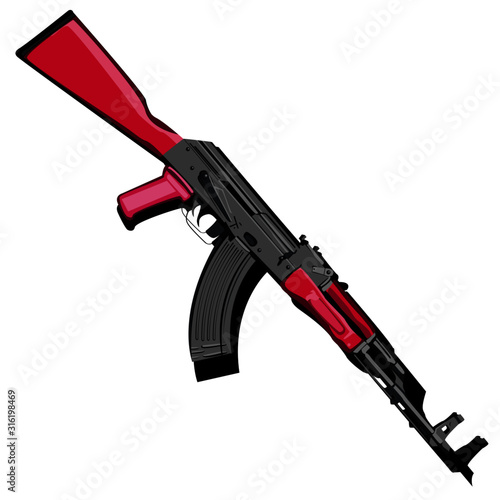 AK 47 Rosa Pink Vector