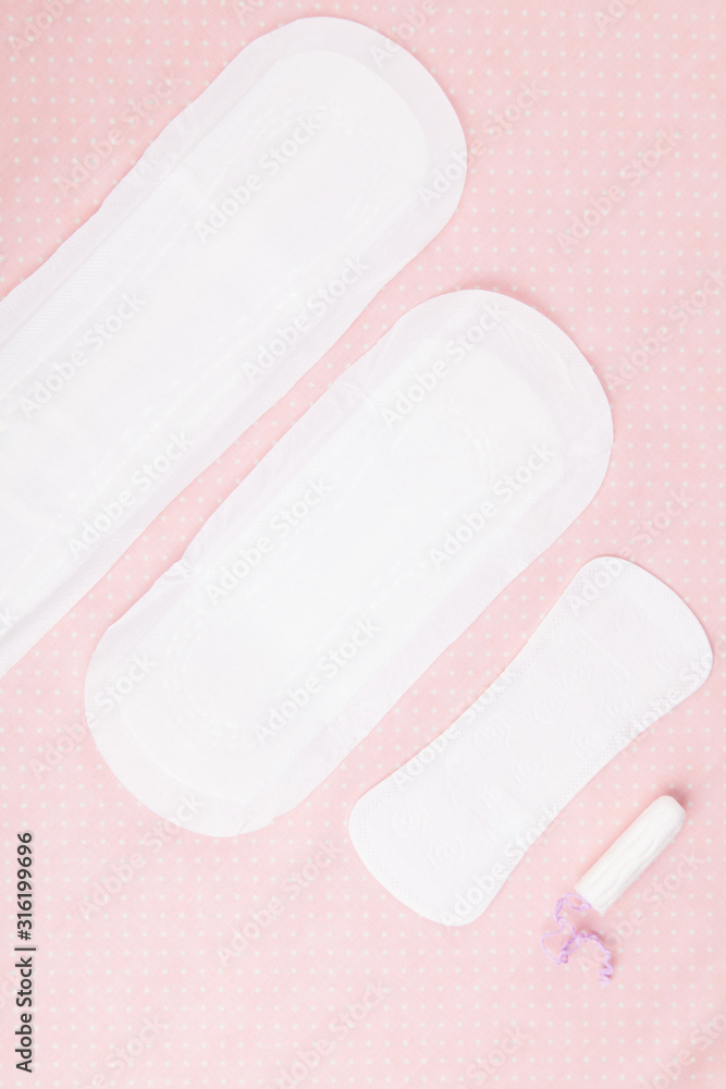 Obraz premium Tampons and Menstruation Pads 