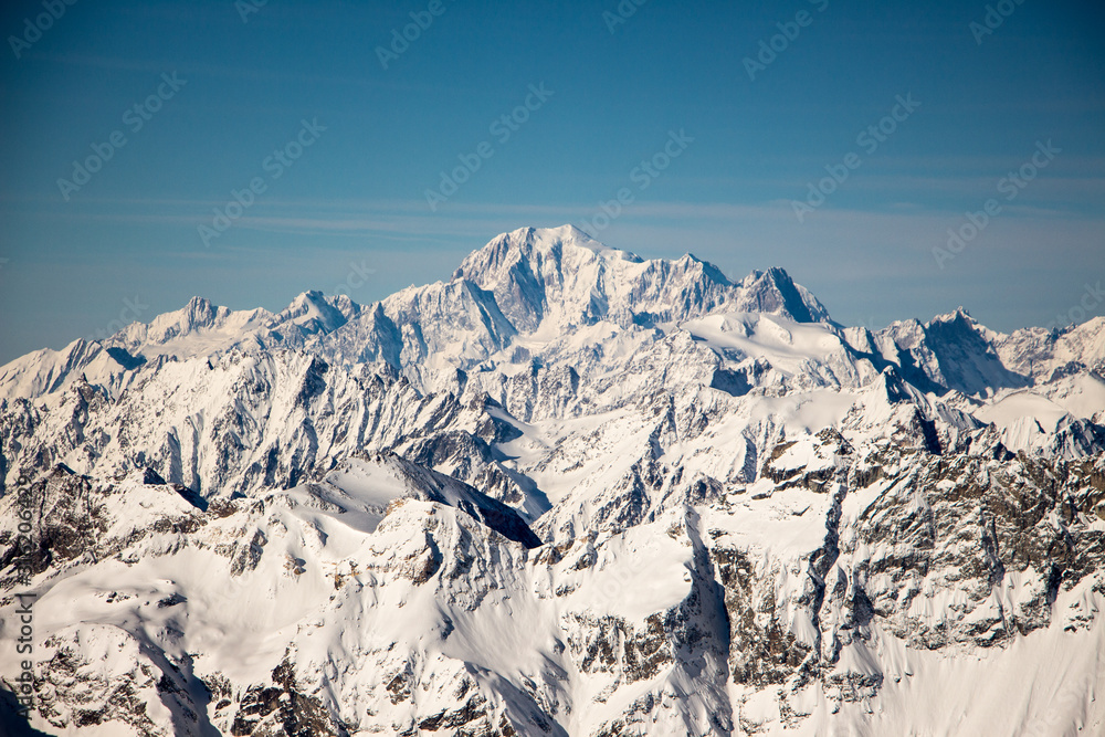 Zermatt mont blanc perfect sky view snowy mountains winter