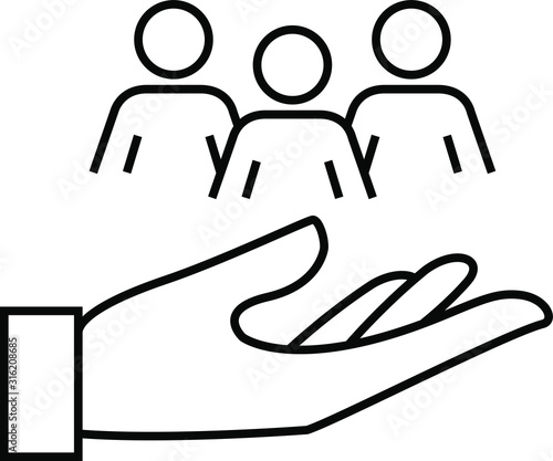 Responsibility icon, vector illustration
