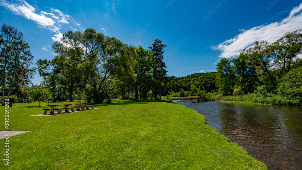 Naklejka premium Aerial view of the belgium Ardennes