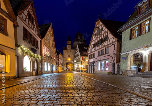 Rothenburg ob der Tauber. Old famous medieval city. © pillerss