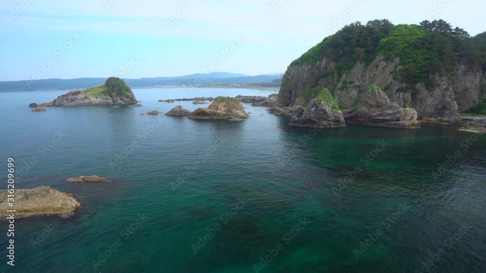 Sea bay rock view, Aomori, Japan Sea bay rock view, Aomori, Japan