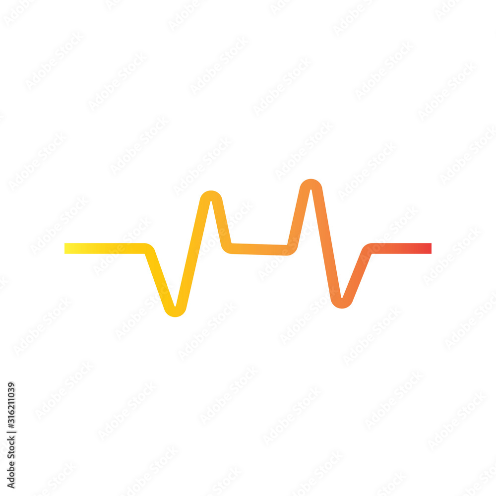 Sound waves vector illustration Sound waves vector illustration