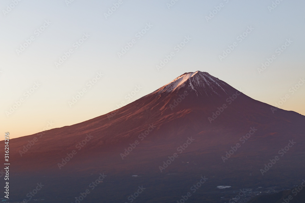 Mt. Fuji taken from Shindo Pass: Beni-Fuji
